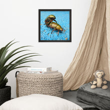 Lade das Bild in den Galerie-Viewer, Elche Beim Eislaufen - Gerahmtes Poster auf Fotopapier